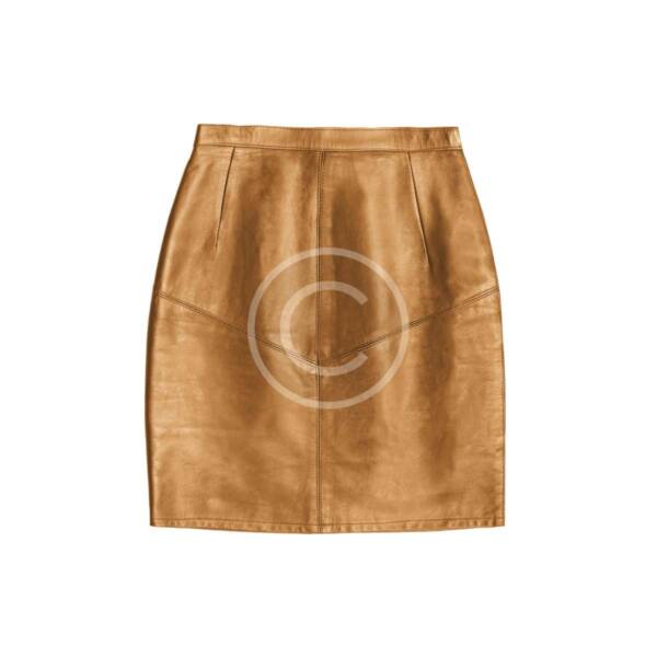 Lilac Leather Skirt - Image 3