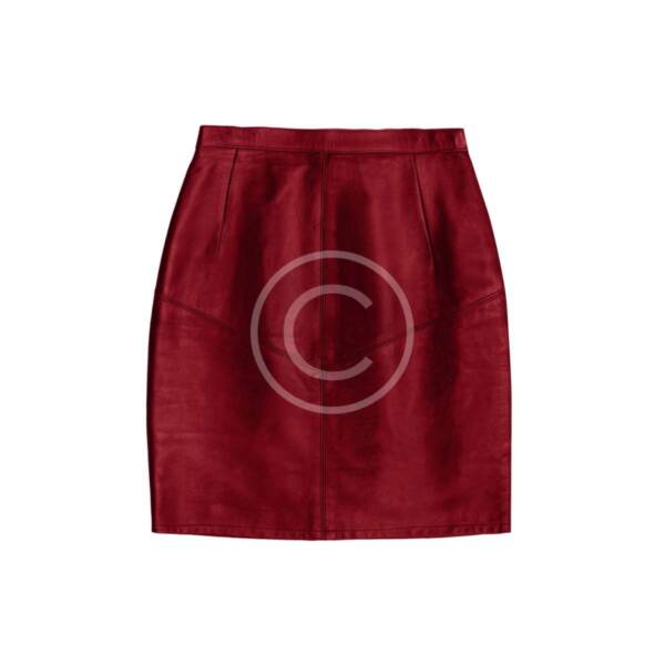 Lilac Leather Skirt - Image 2